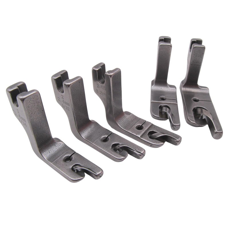 CKPSMS Brand - 5Size Rolled(Scroll) Hemmer Foot #160344+120938+120803+120805+120806 Compatible with/Replacement for Juki Brand DDL-5550 DDL-8700 TL-18QVP TL-2010Q Brother Brand DB2-B745 DB2-B755 - Image 1